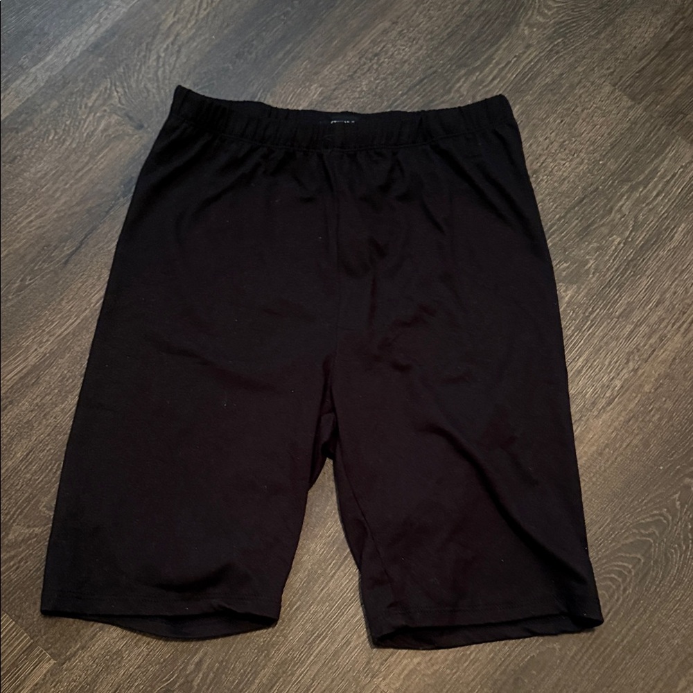 Streetwear Society Black Biker Shorts